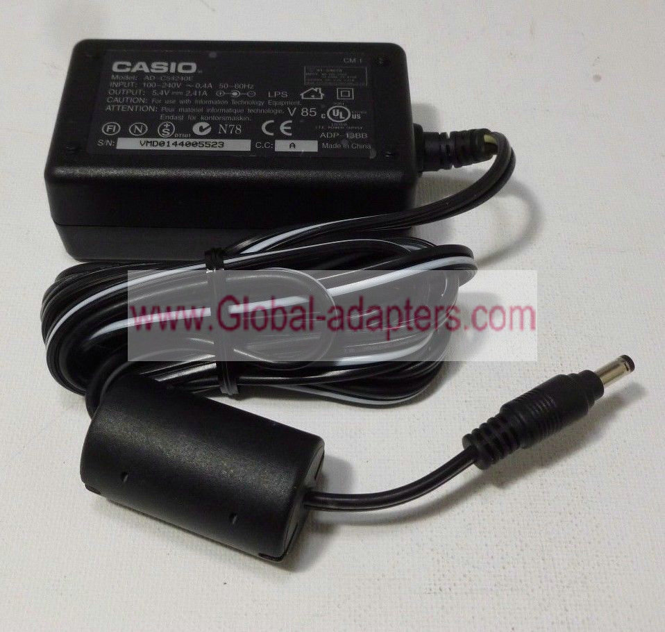 Genuine 5.4V 2.41A AC Adapter For Casio AD-C54240E Camera Battery Charger Power Supply - Click Image to Close